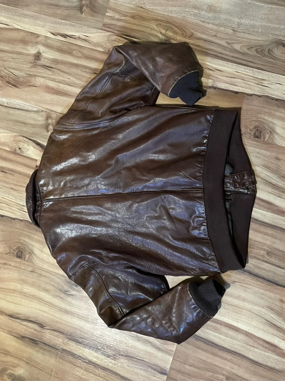 Vintage 80s Banana Republic A-2 Leather Jacket One Harrison St San Francisco 38